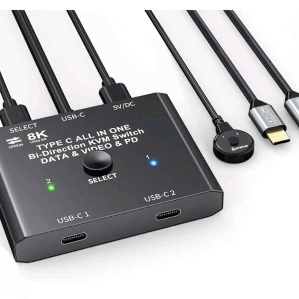 Kceve HDMI 4 Ports KVM Switcher 18 GBPs Windows, Mac, TV, Camera Connector